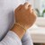 Track Design Link Mens Bracelet in 14k Yellow Gold (5.00 mm)