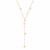 14k Yellow Gold High Polish Bead Lariat Drop Necklace