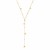 14k Yellow Gold High Polish Bead Lariat Drop Necklace