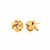 Ridged Classic Love Knot Stud Earrings in 14K Yellow Gold