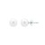 White Freshwater Cultured Pearl Stud Earrings in 14K White Gold (7.00 mm)