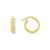 14k Two Tone Gold Double Round Hoops