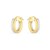 14k Two Tone Gold Double Round Hoops