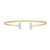 14k Two Tone Gold Diamond Tee Bar Bangle (2.00 mm)