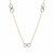 Polished Infinity Station Necklace in 14k Two-Tone Gold