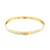 Zigzag Pattern Textured Bangle in 10k Two-Tone Gold (6.00 mm)