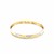 Zigzag Pattern Textured Bangle in 10k Two-Tone Gold (6.00 mm)