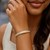 Zigzag Pattern Textured Bangle in 10k Two-Tone Gold (6.00 mm)