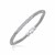 Diamond Section Popcorn Bangle in Rhodium Finished Sterling Silver (.14cttw)