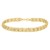 10K Yellow Gold Diamond Cut Square Link Bracelet