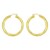 14K Yellow Gold Full Twist Large Hoops Earrings