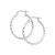 Diamond Cut Hoop Earrings in 14k White Gold (2x25mm)