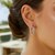 Diamond Cut Hoop Earrings in 14k White Gold (2x25mm)