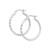 Diamond Cut Hoop Earrings in 14k White Gold (2x25mm)