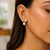 Pearl Drop Earrings with Cherry Leaf in 14K Yellow Gold