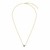 14k Yellow Gold 17 inch Necklace with Round Blue Topaz