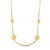 Sterling Silver Gold Plated Hearts Station Necklace