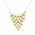 Diamond Cut Heart Bib Style Necklace in 14k Yellow Gold