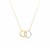 14k Two-Toned Yellow and White Gold Interlocking Rings Necklace