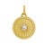 14K Yellow Gold Solitaire Disc Charm Pendant