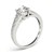 14k White Gold Antique Style Tapered Shank Round Diamond Engagement Ring (1 3/8 cttw)