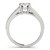 14k White Gold Antique Style Tapered Shank Round Diamond Engagement Ring (1 3/8 cttw)