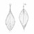 Sterling Silver Textured Leaf Motif Dangle Earrings