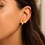 14K Yellow Gold Square Motif Faceted Huggie Earrings