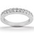 Shared Prong Diamond Wedding Ring Band in 14k White Gold