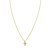 14K Yellow Gold Petite Diamond Cross Necklace