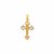 Tri Color Cross Pendant in 14k Yellow Gold