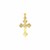 Tri Color Cross Pendant in 14k Yellow Gold