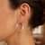 Spiral Style Diamond Cut Hoop Earrings in Rhodium Plated Sterling Silver (2x26mm)