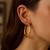 14k Yellow Gold Large Bamboo Hoops