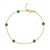 14K Yellow Gold Emerald Station Bracelet