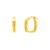 Double Square Tube Hoop Earrings in 14K Yellow Gold