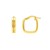 Double Square Tube Hoop Earrings in 14K Yellow Gold
