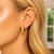 Double Square Tube Hoop Earrings in 14K Yellow Gold