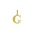 14K Yellow Gold Initial G Charm Pendant