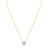 14k Yellow Gold 17 inch Necklace with Cushion Blue Topaz