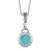 Round Venetian Aquamarine Cameo Pendant in Sterling Silver