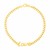14k Yellow Gold 7 inch Curb Chain Love Bracelet