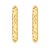 14K Yellow Gold Diamond Cut Fancy Huggie Earrings