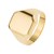 14K Yellow Gold Polished Rectangular Signet Ring