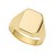 14K Yellow Gold Polished Rectangular Signet Ring