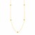Station Necklace with Textured Love Knots in 14k Yellow Gold