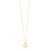 14K Yellow Gold Helium Initial O Pendant