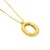 14K Yellow Gold Helium Initial O Pendant