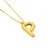 14K Yellow Gold Helium Initial P Pendant
