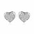Sterling Silver Heart Earrings with Cubic Zirconias